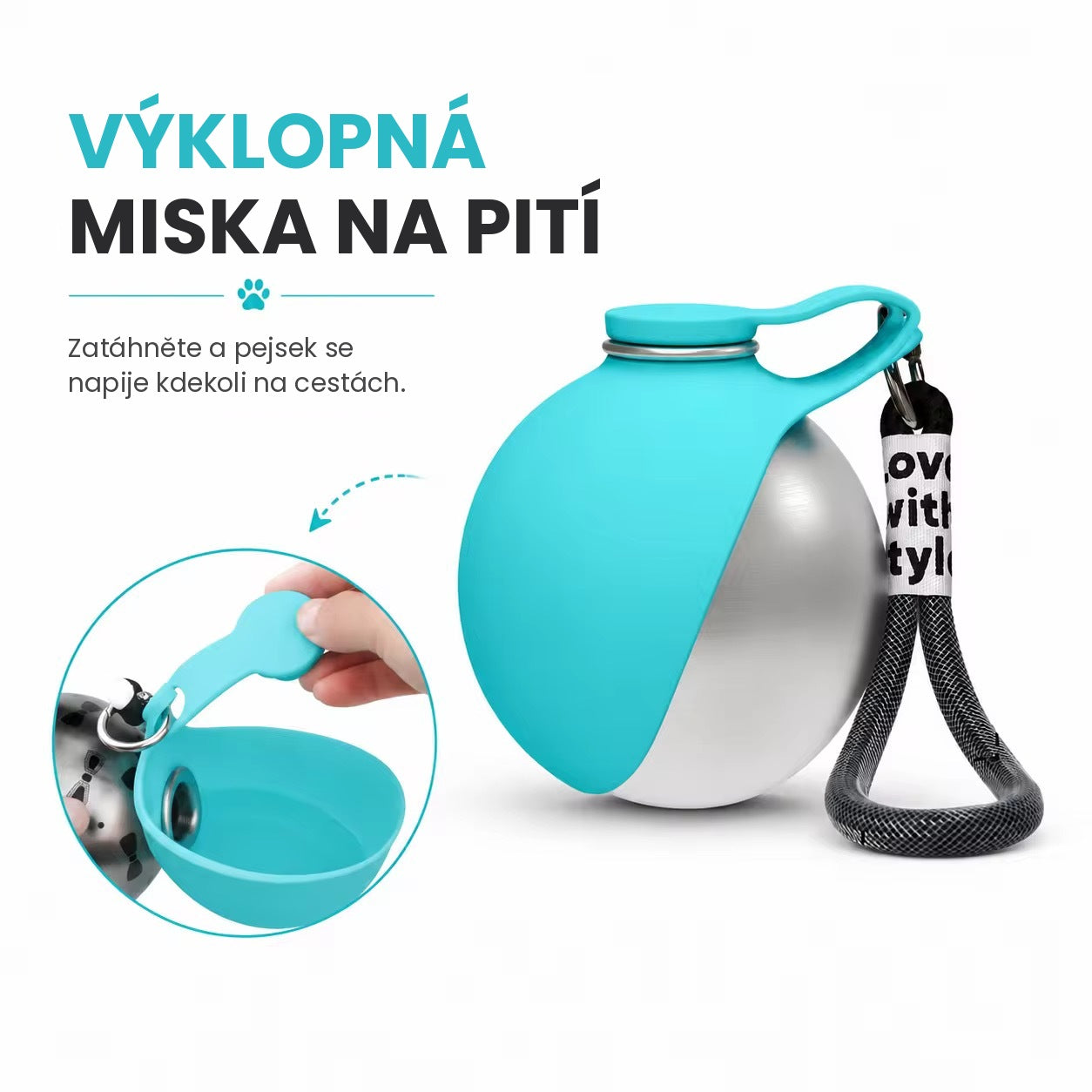 Výklopná miska na pití