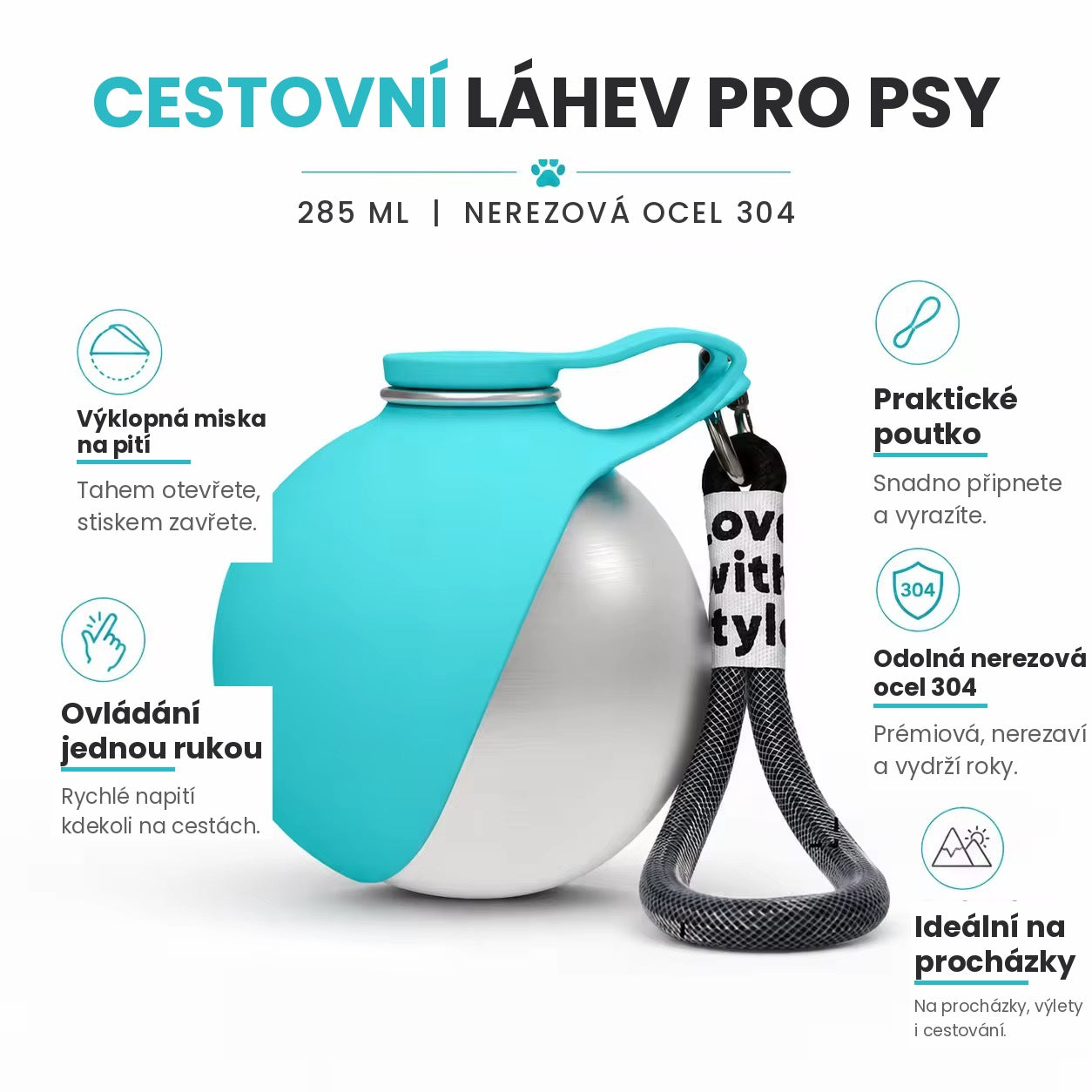 Cestovní láhev pro psy – přehled